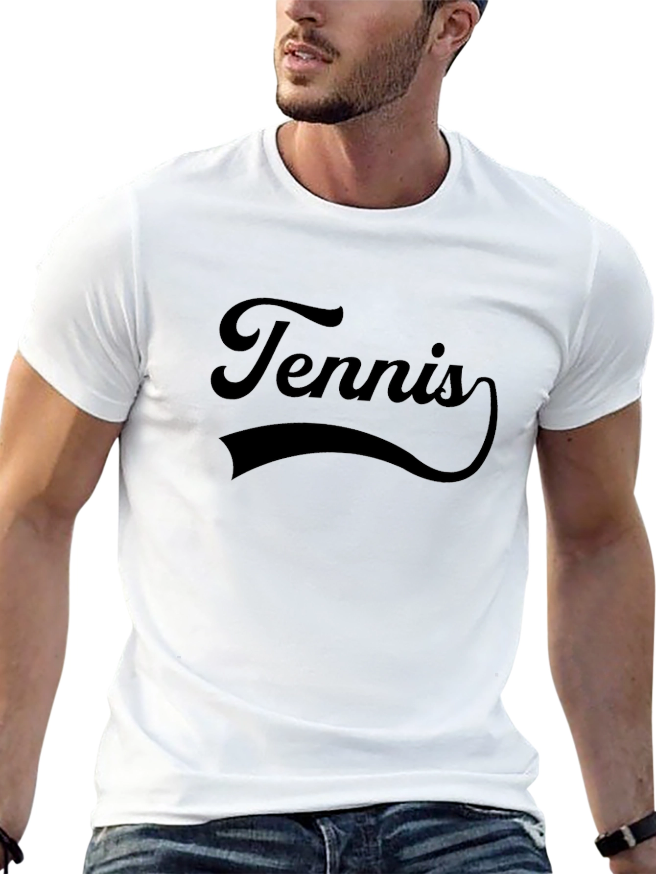 Retro Tennis Graphic T-Shirt - Classic Style