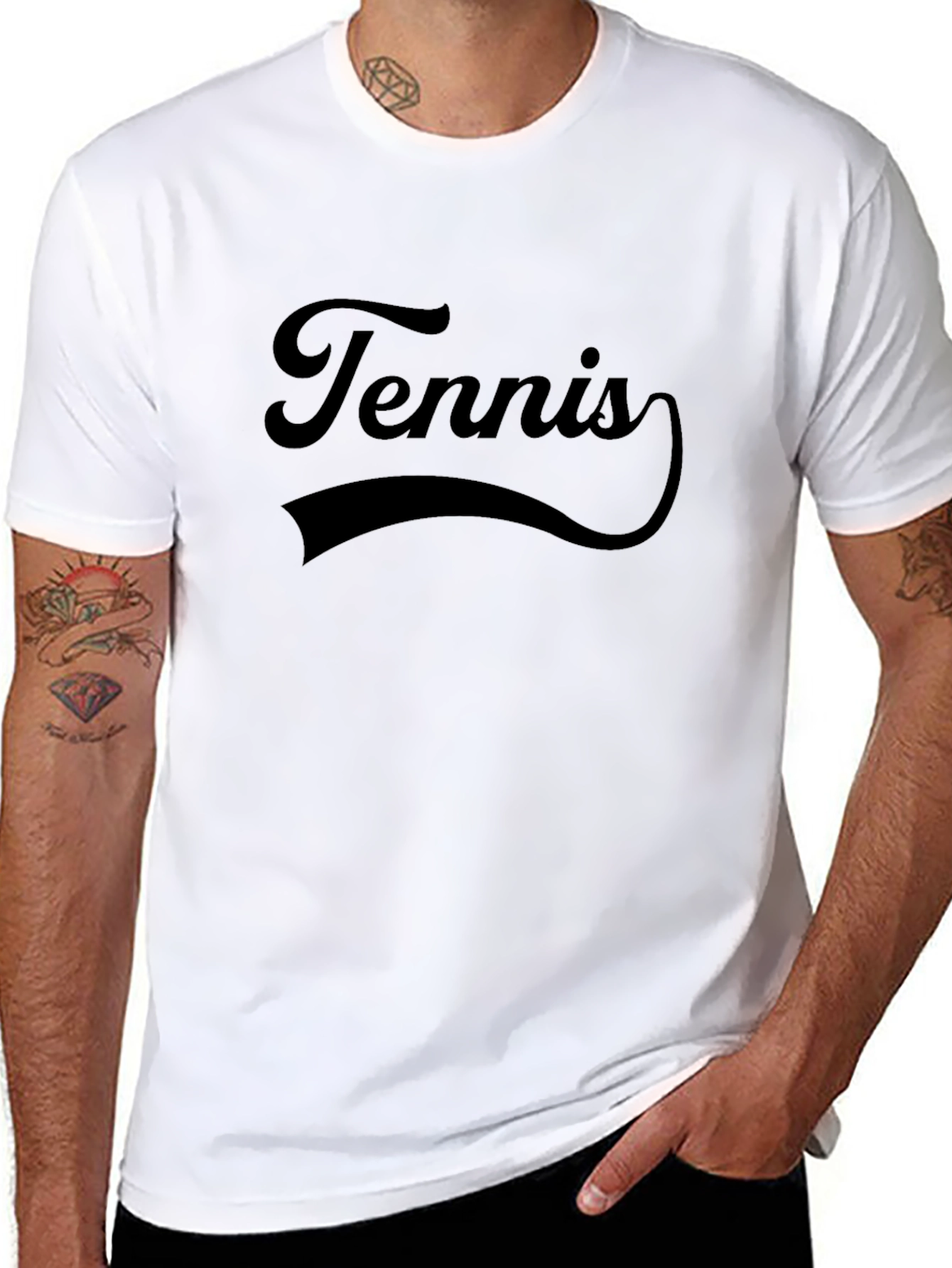 Retro Tennis Graphic T-Shirt - Classic Style