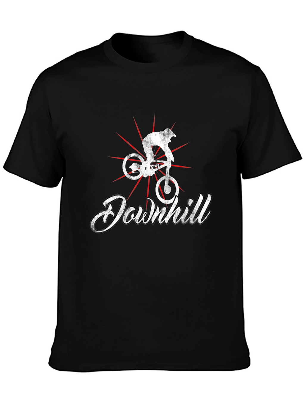 Downhill Biker T-Shirt - Black Graphic Tee