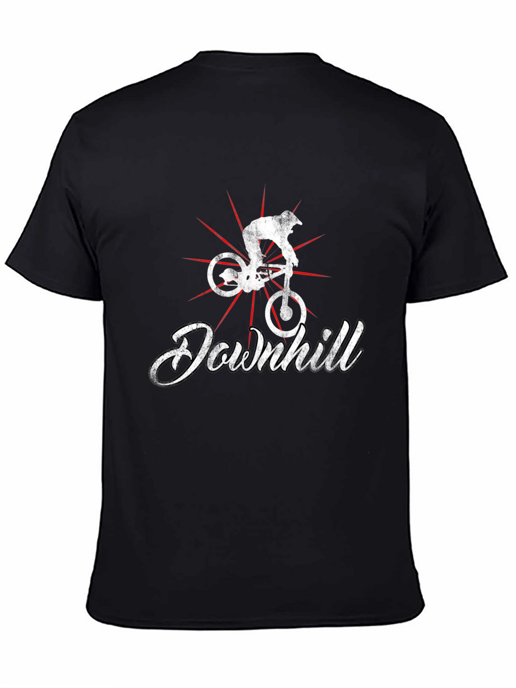 Downhill Biker T-Shirt - Black Graphic Tee