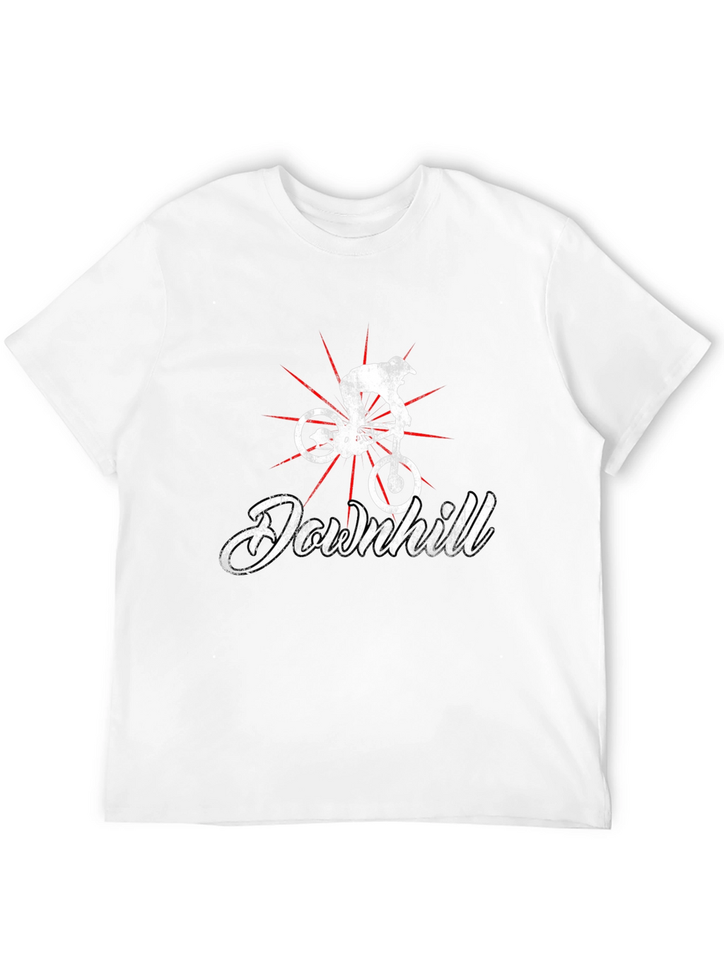Downhill Biker T-Shirt - Black Graphic Tee