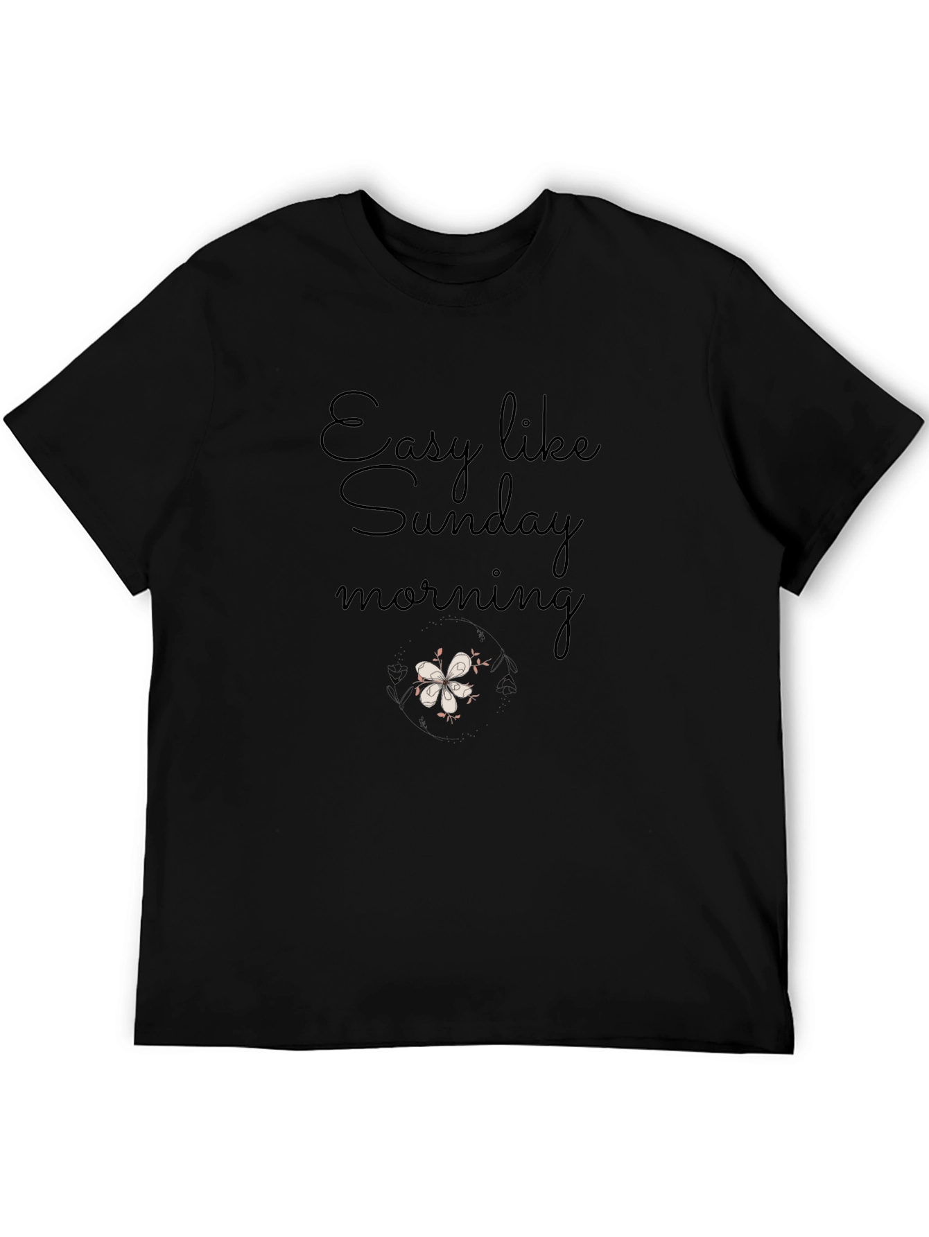 Easy Like Sunday Morning Graphic Tee - Black
