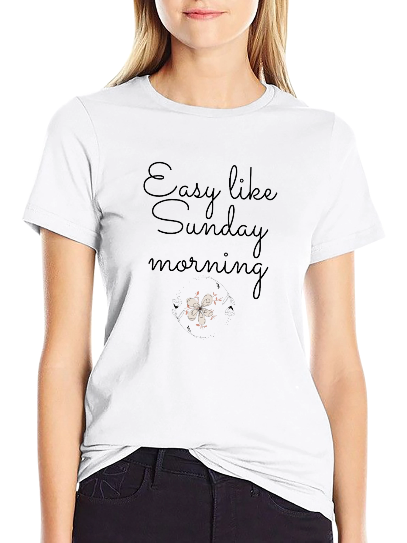 Easy Like Sunday Morning Graphic Tee - Black