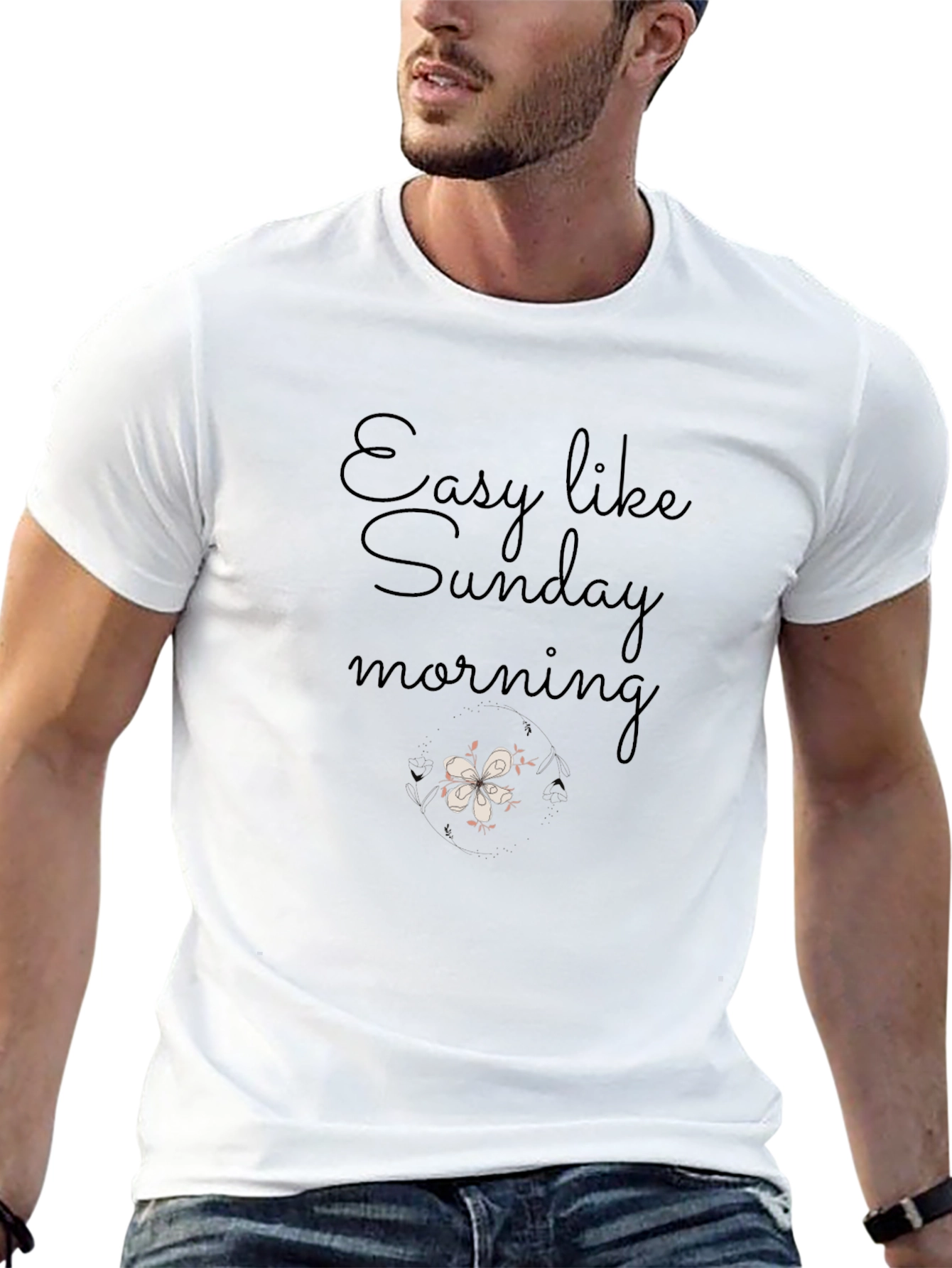 Easy Like Sunday Morning Graphic Tee - Black