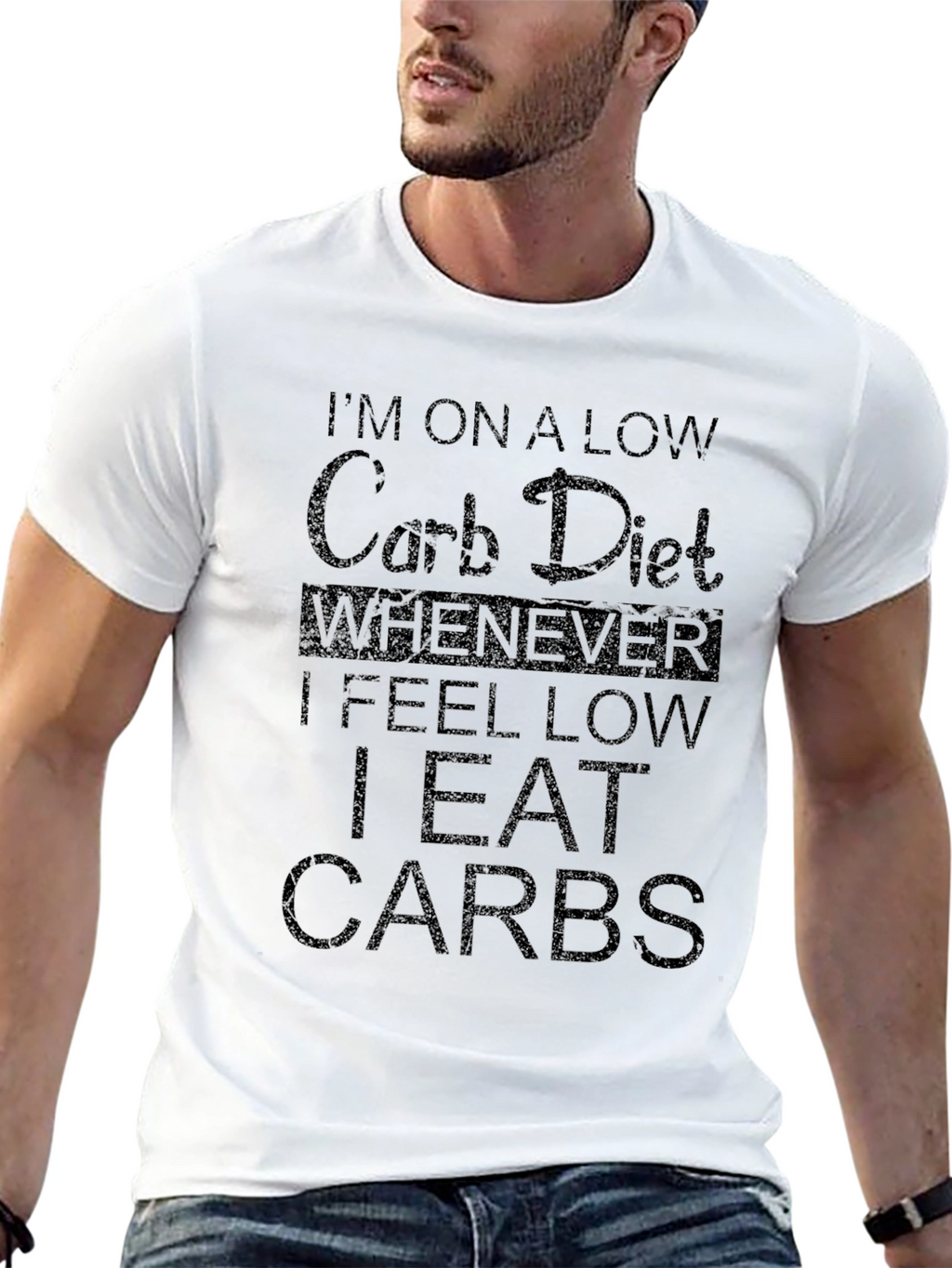 Low Carb Diet Funny Graphic T-Shirt