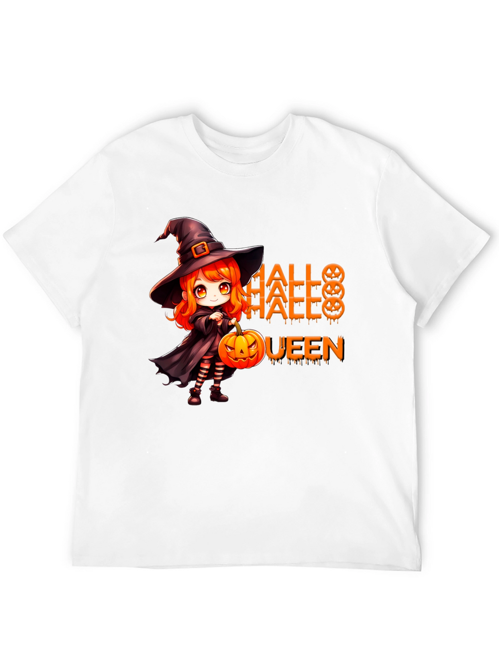 Halloween Queen Black T-Shirt - Witch Design