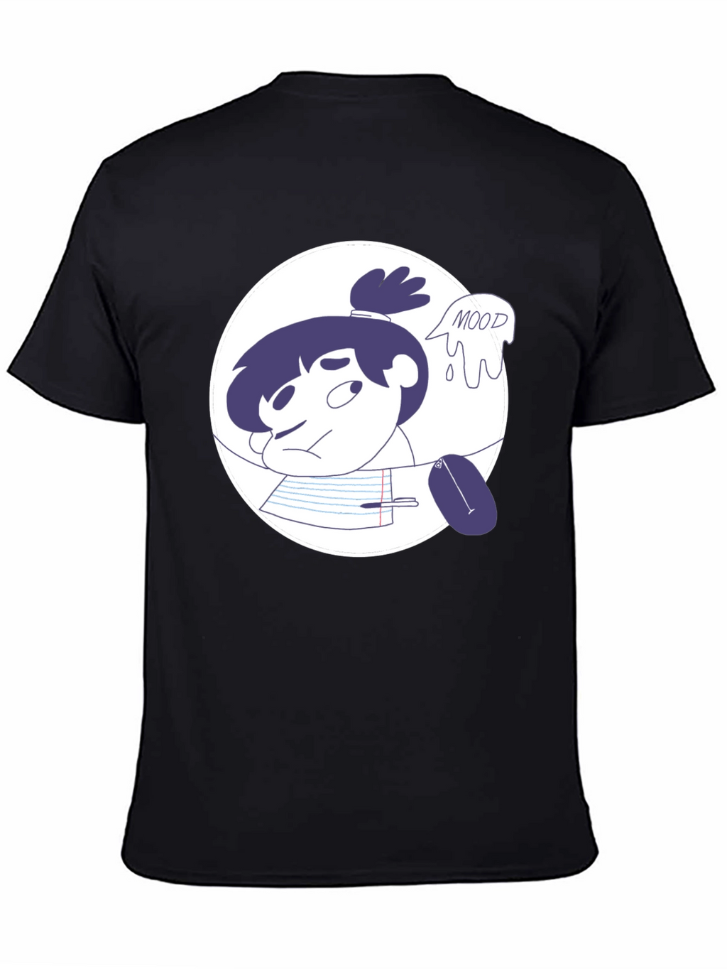 Moody Student Graphic Tee - Black Cotton T-Shirt