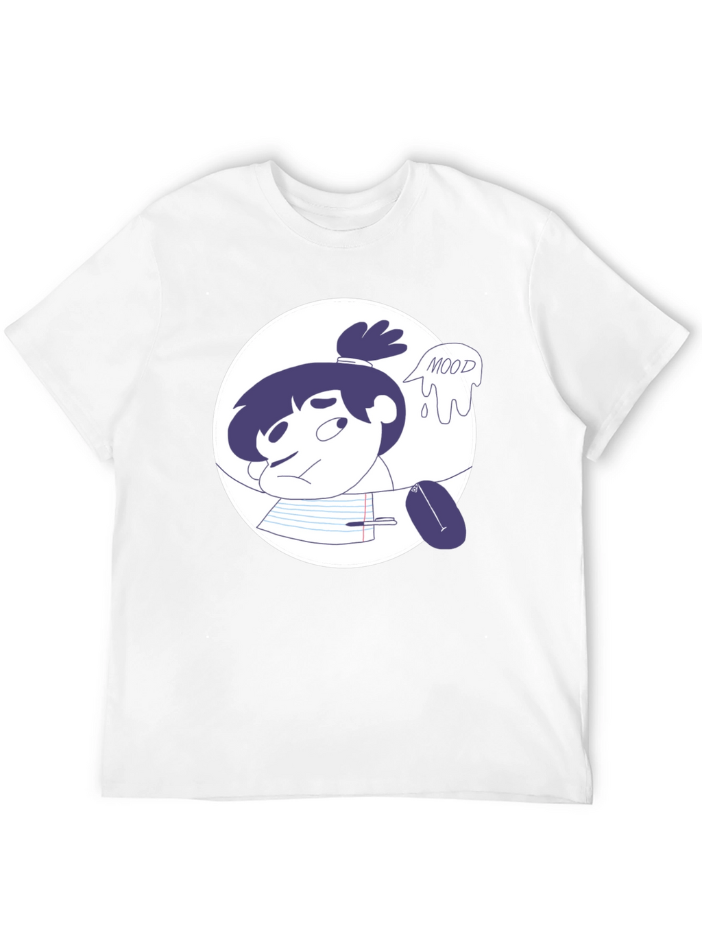Moody Student Graphic Tee - Black Cotton T-Shirt