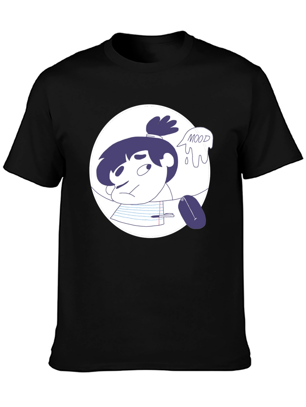 Moody Student Graphic Tee - Black Cotton T-Shirt