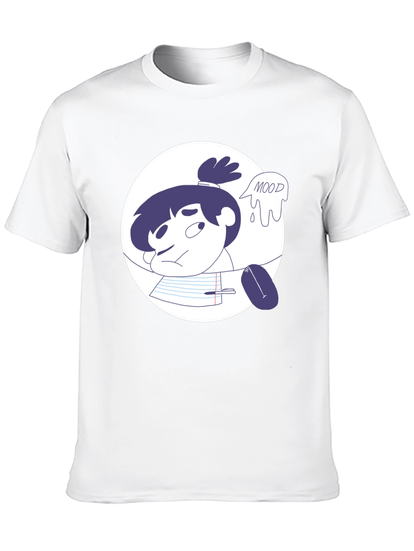 Moody Student Graphic Tee - Black Cotton T-Shirt