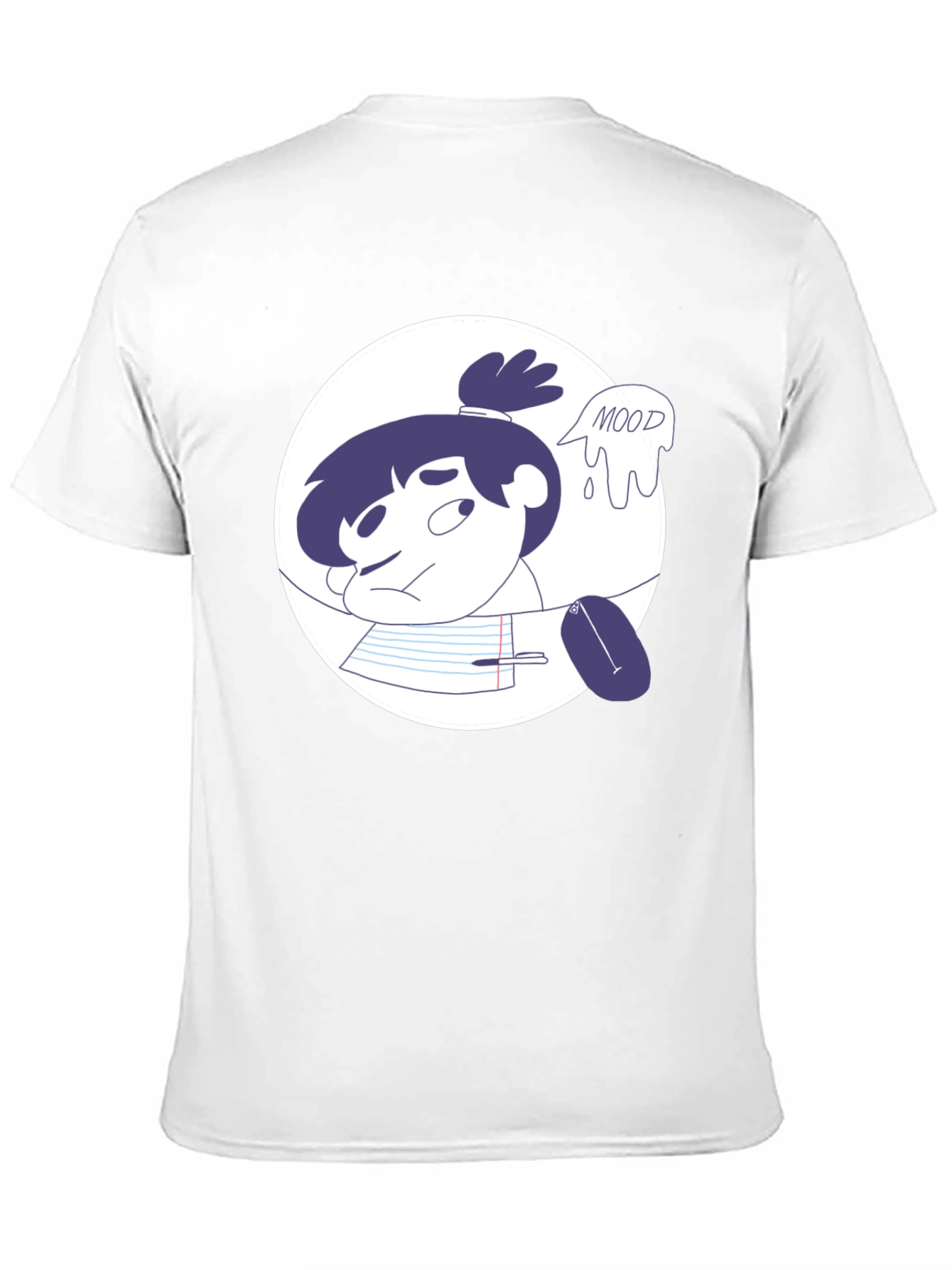 Moody Student Graphic Tee - Black Cotton T-Shirt