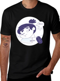 Moody Student Graphic Tee - Black Cotton T-Shirt