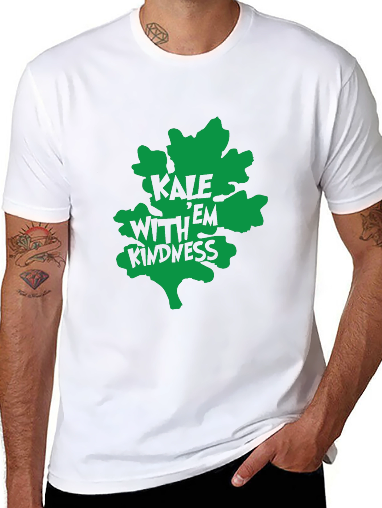 Kale With Kindness Graphic Tee - Black