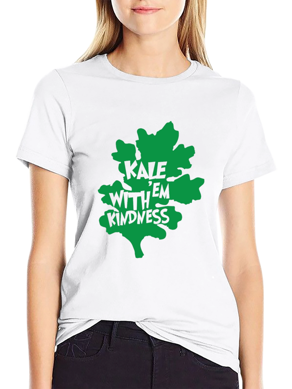 Kale With Kindness Graphic Tee - Black