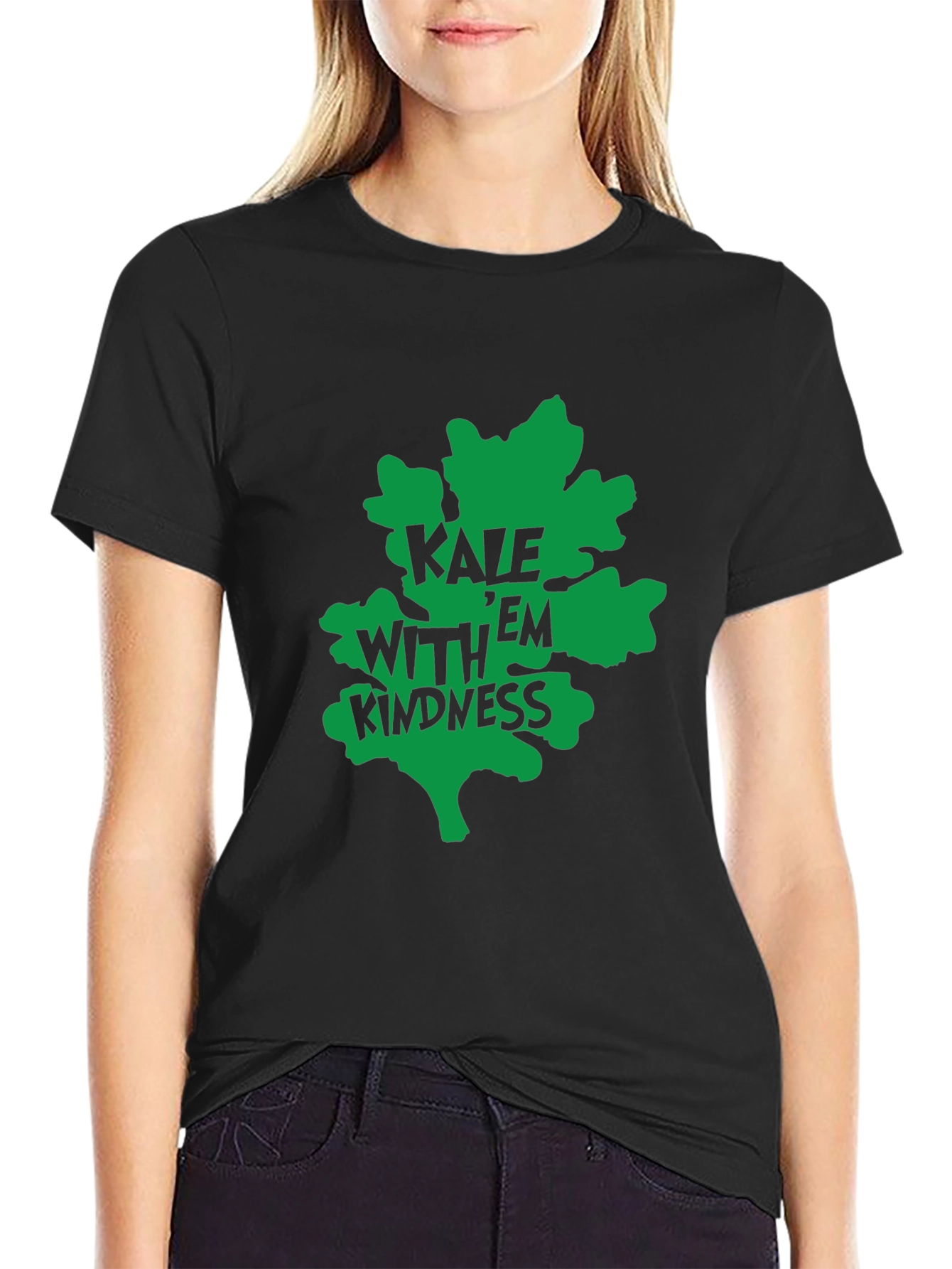 Kale With Kindness Graphic Tee - Black