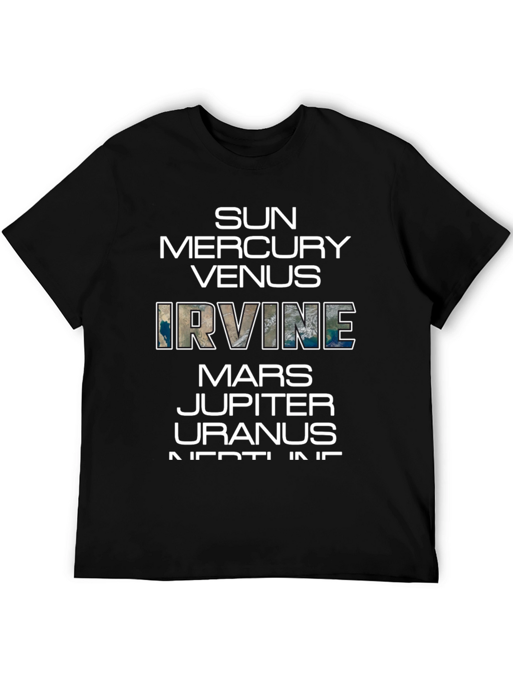 Planets of Irvine T-Shirt - Black Graphic Tee