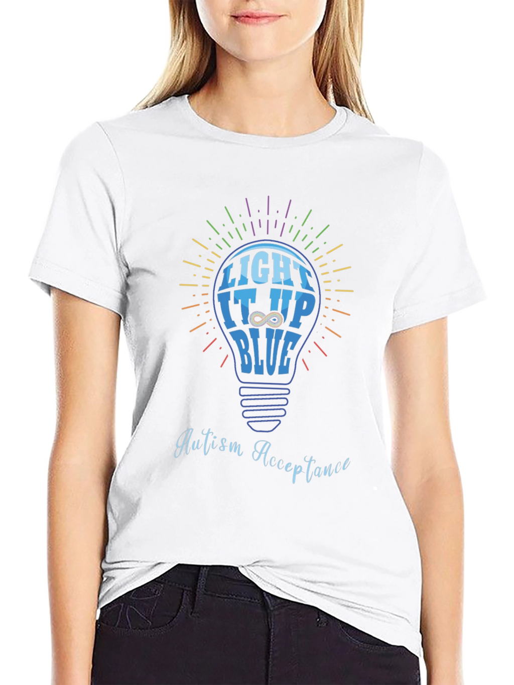 Autism Acceptance Light It Up Blue T-Shirt