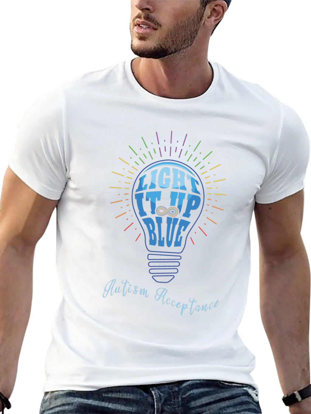 Autism Acceptance Light It Up Blue T-Shirt