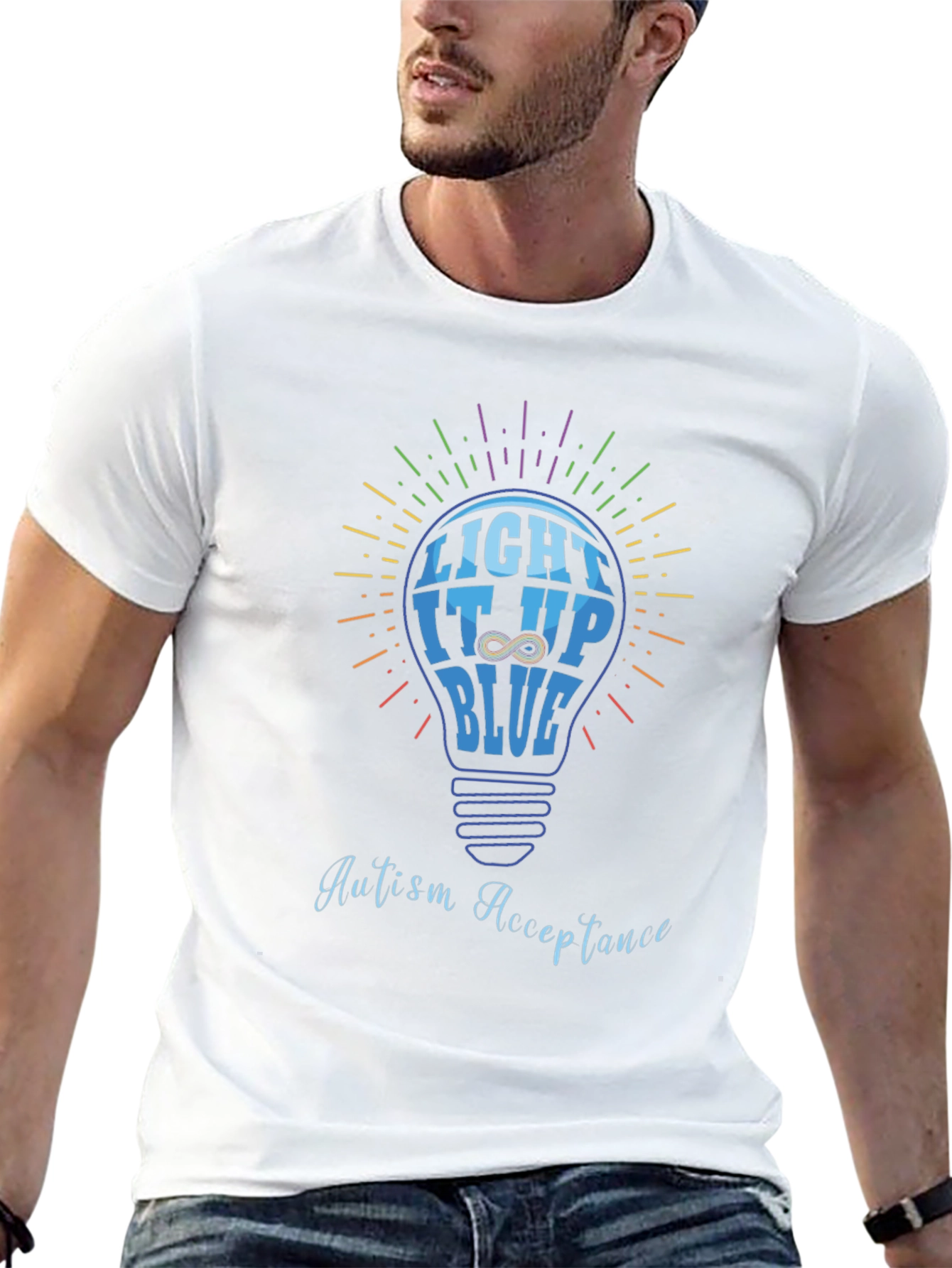 Autism Acceptance Light It Up Blue T-Shirt
