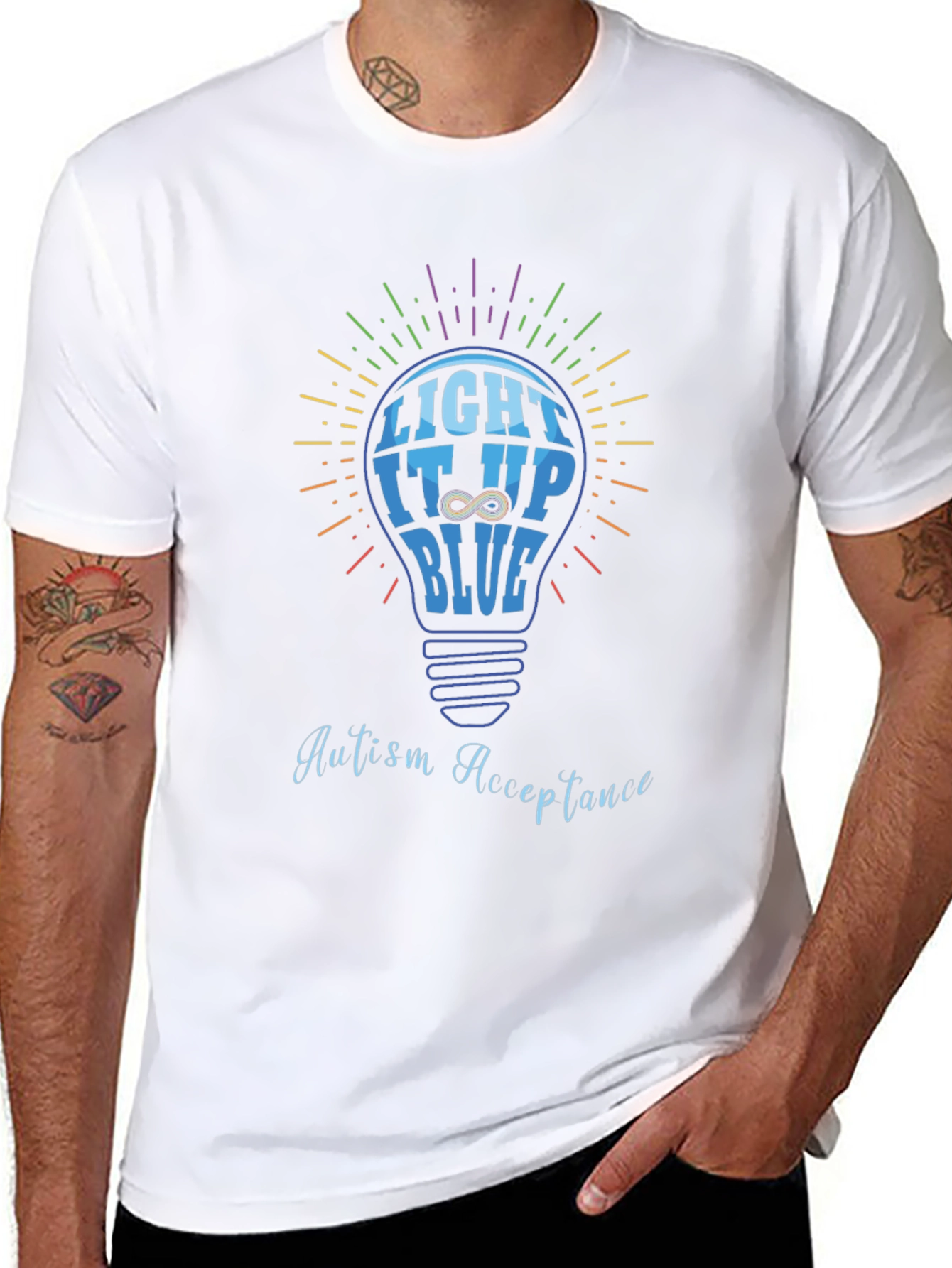 Autism Acceptance Light It Up Blue T-Shirt