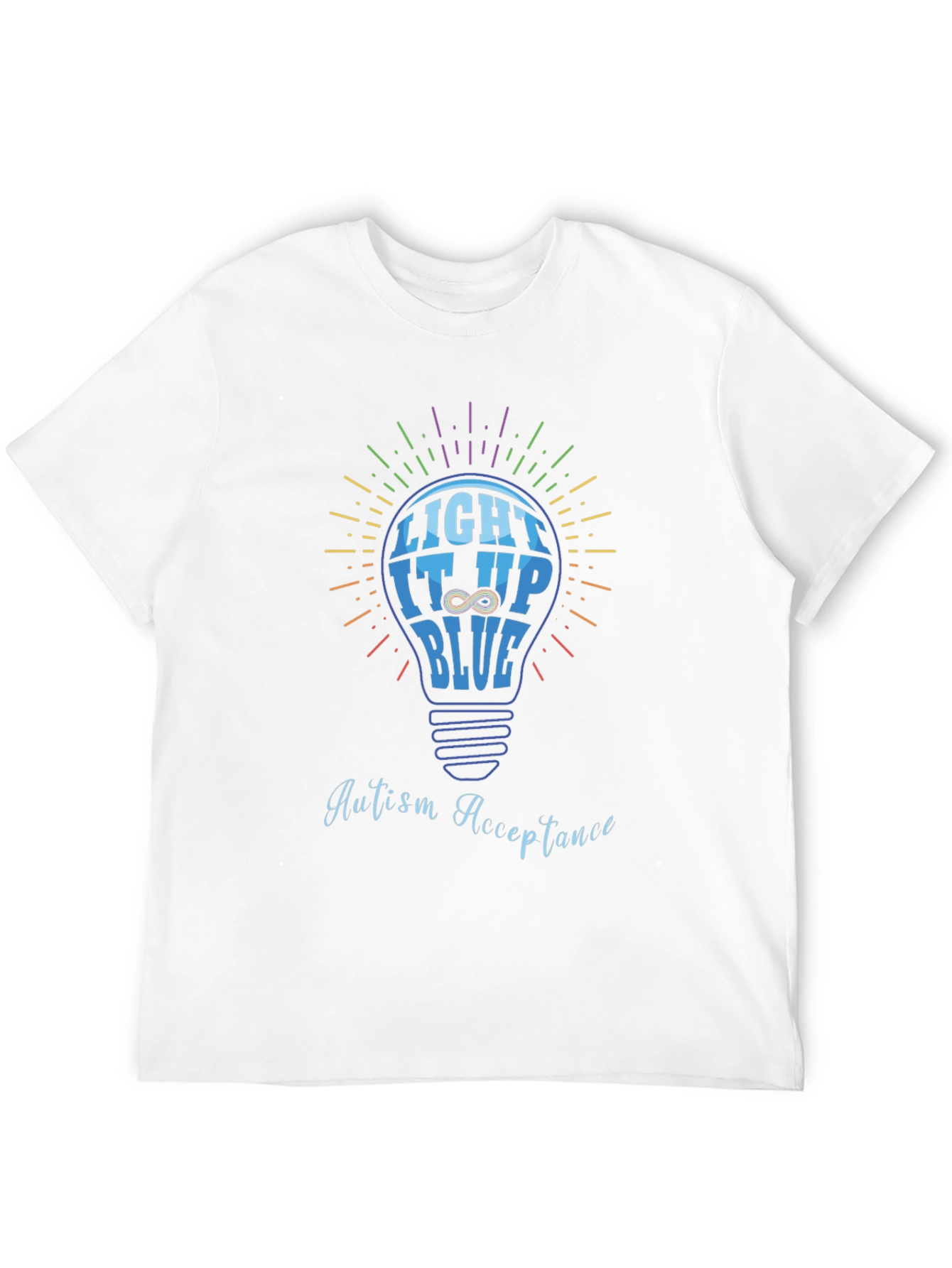 Autism Acceptance Light It Up Blue T-Shirt