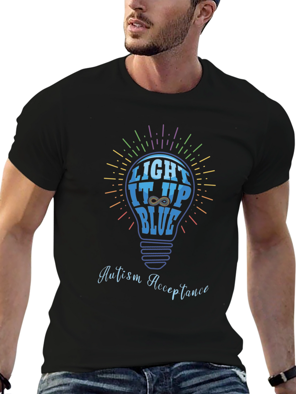 Autism Acceptance Light It Up Blue T-Shirt