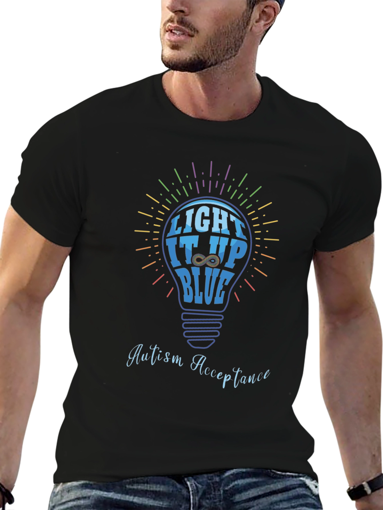 Autism Acceptance Light It Up Blue T-Shirt