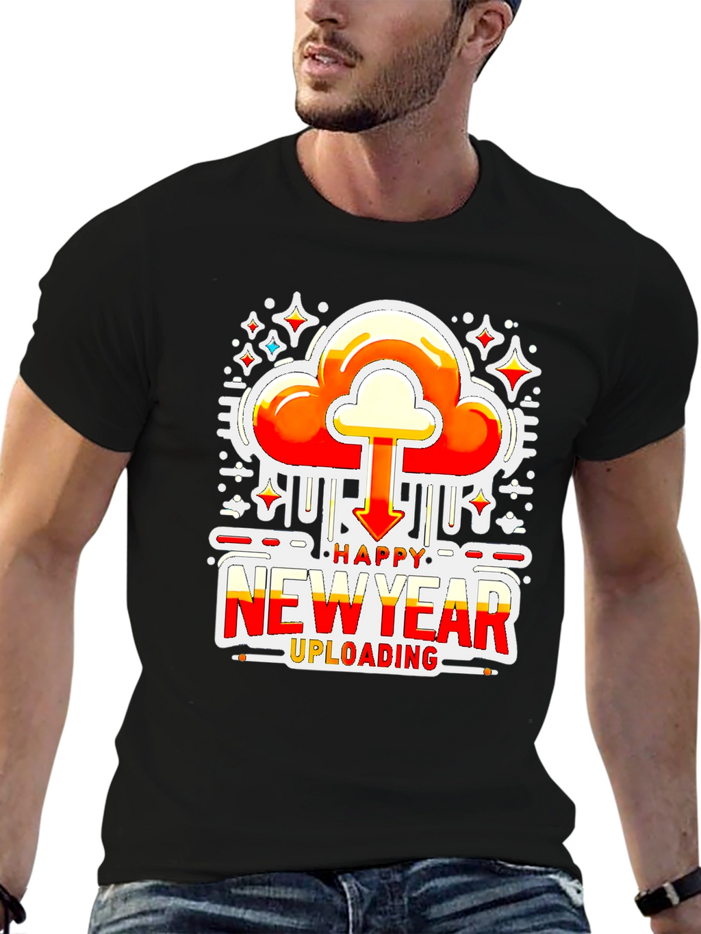 Happy New Year Uploading Graphic Tee
