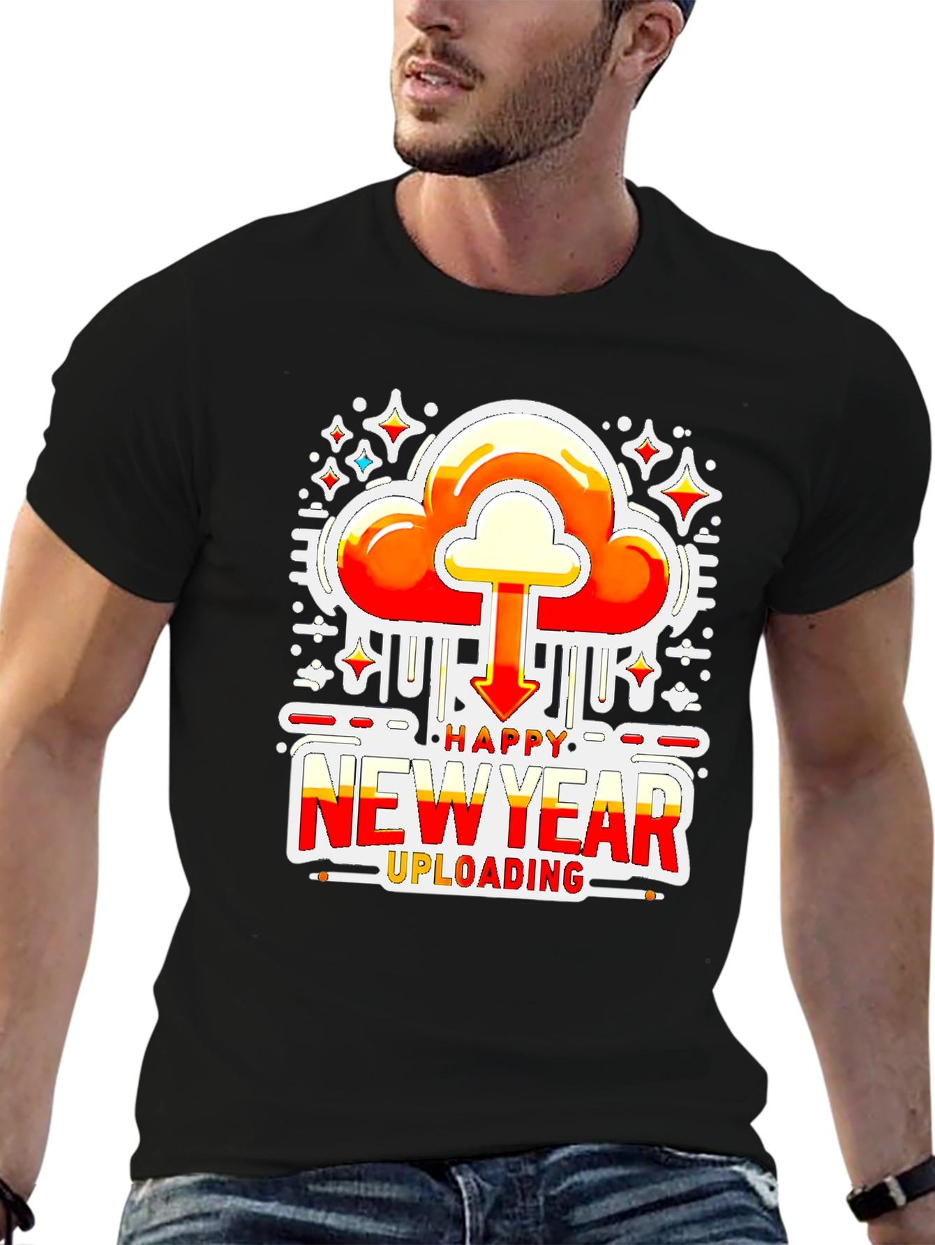 Happy New Year Uploading Graphic Tee