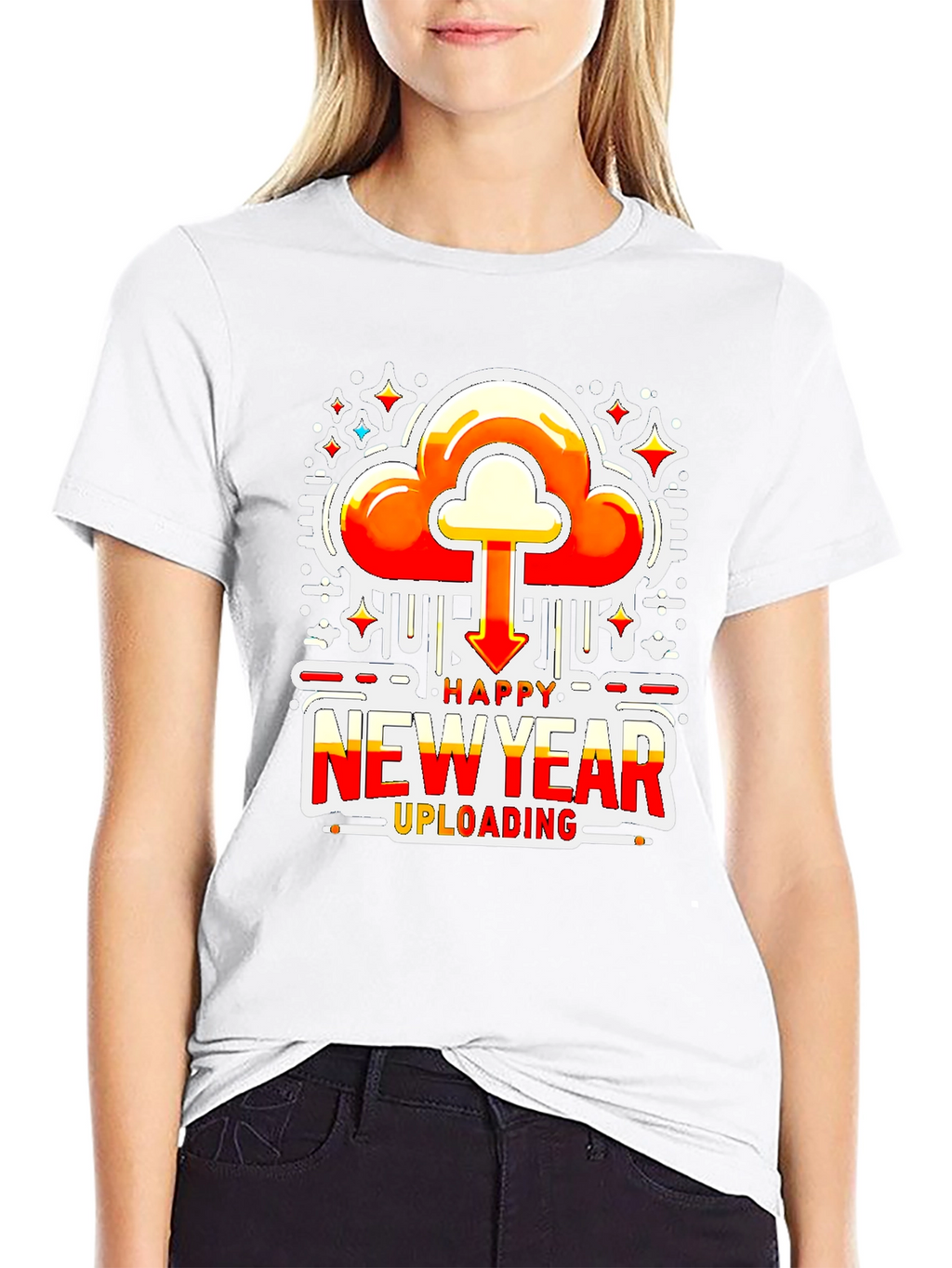 Happy New Year Uploading Graphic Tee