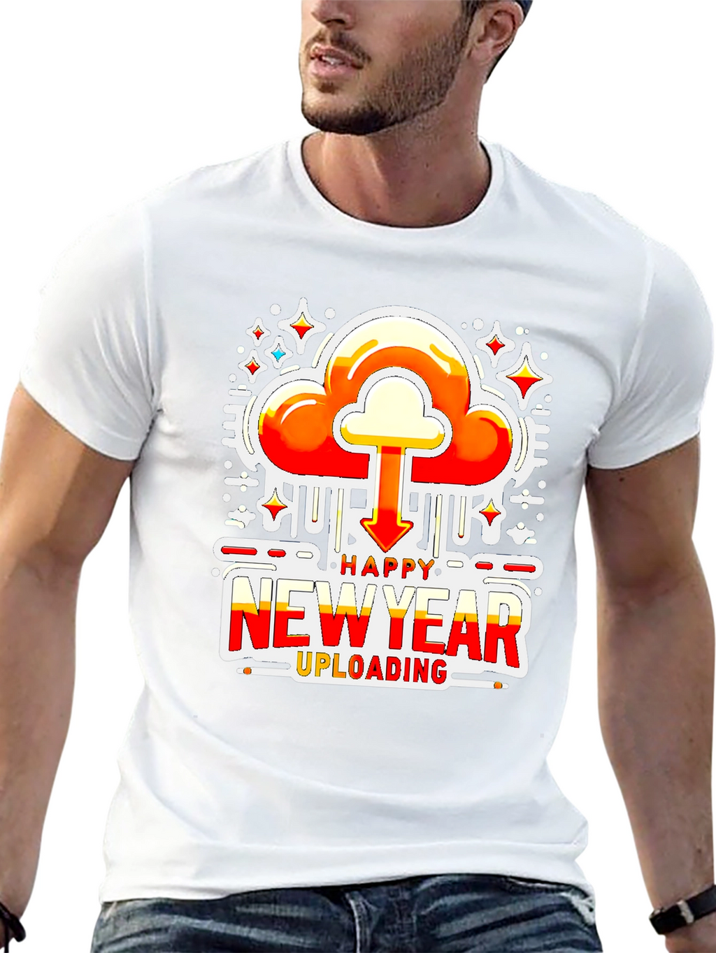 Happy New Year Uploading Graphic Tee