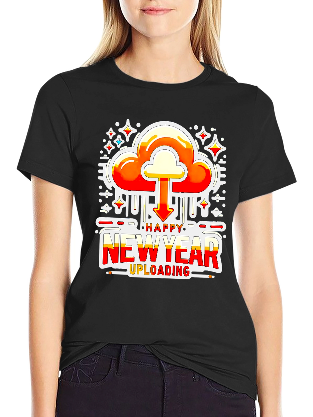 Happy New Year Uploading Graphic Tee