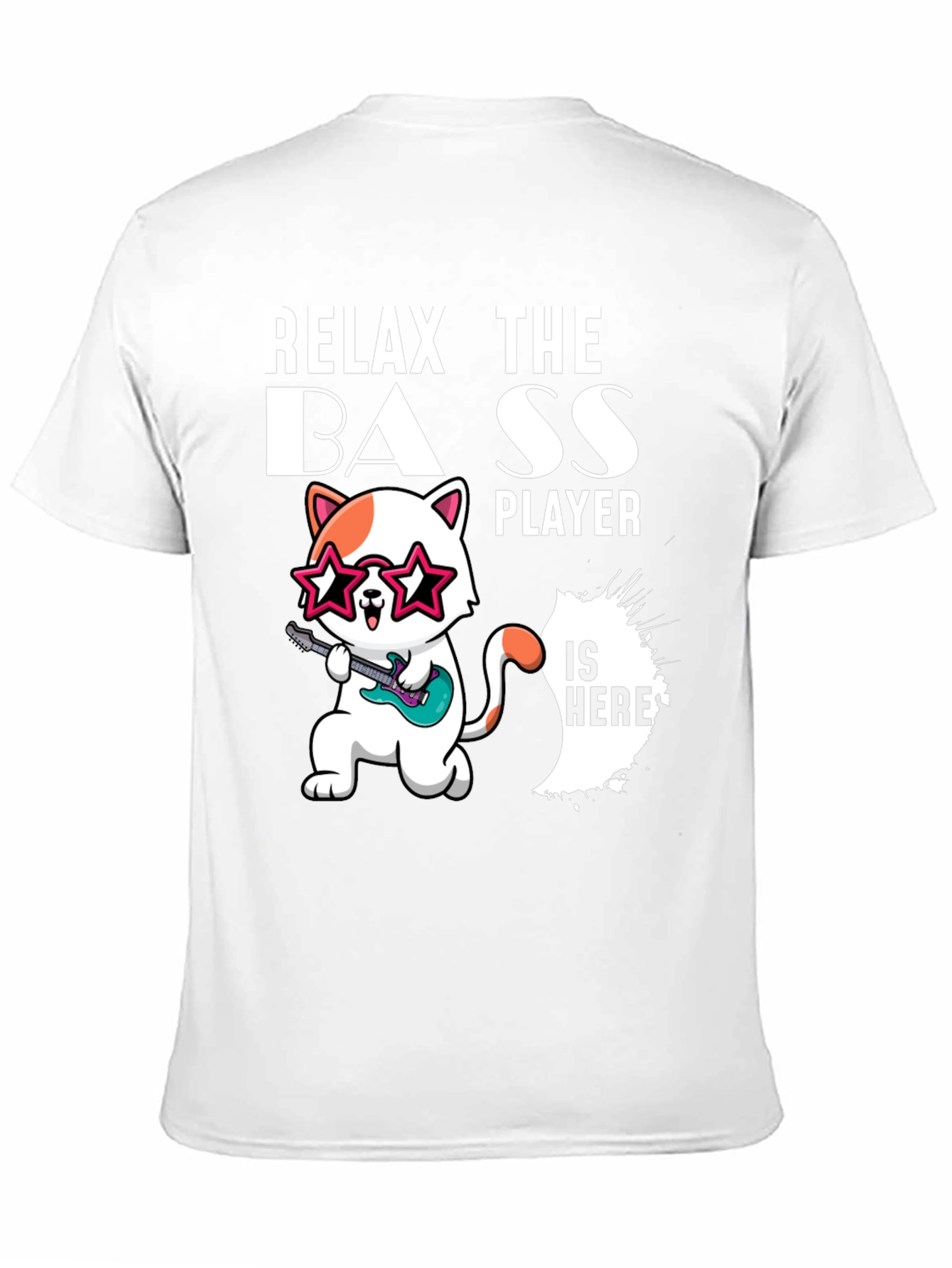 Relax The Bass Player Funny Cat T-Shirt