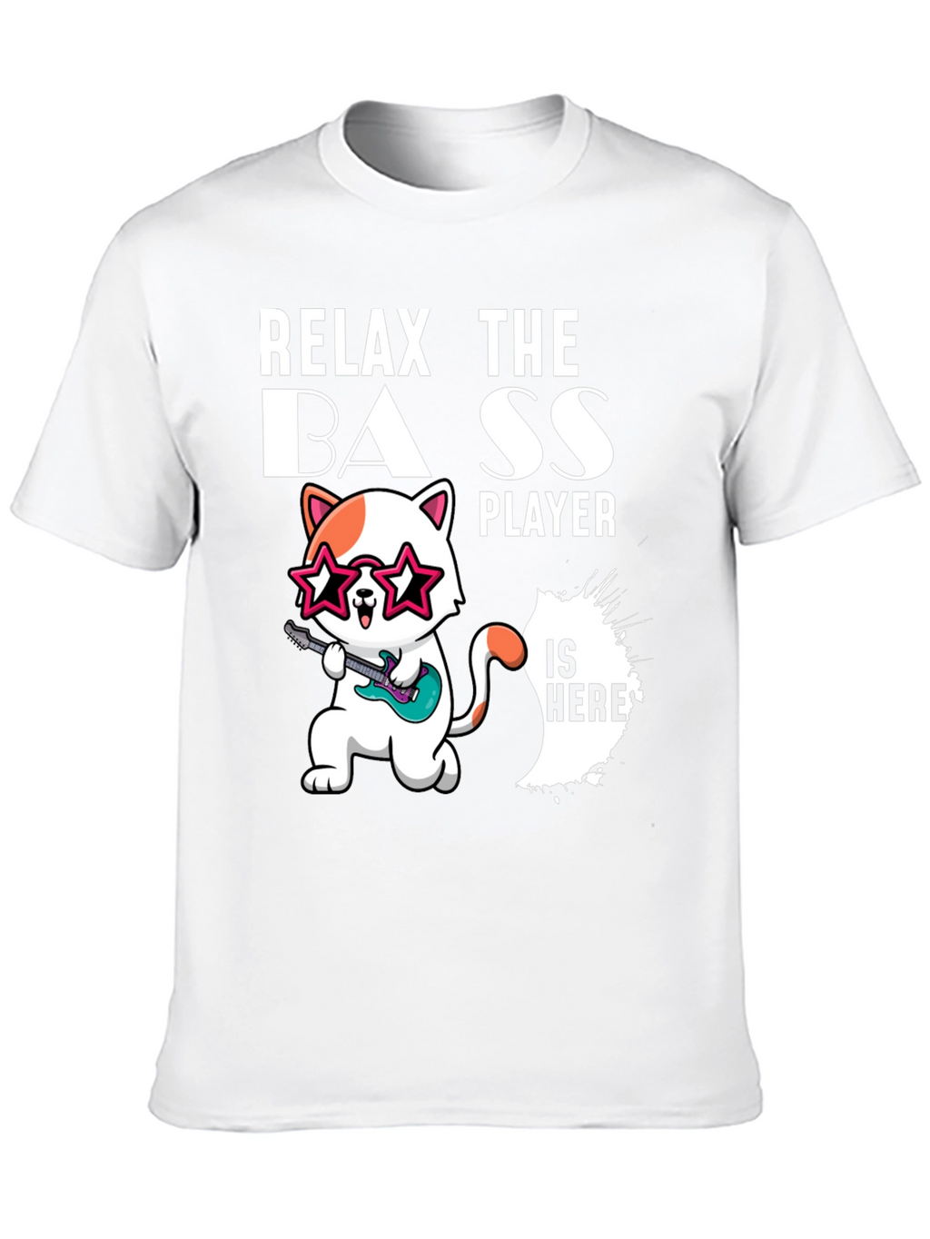 Relax The Bass Player Funny Cat T-Shirt