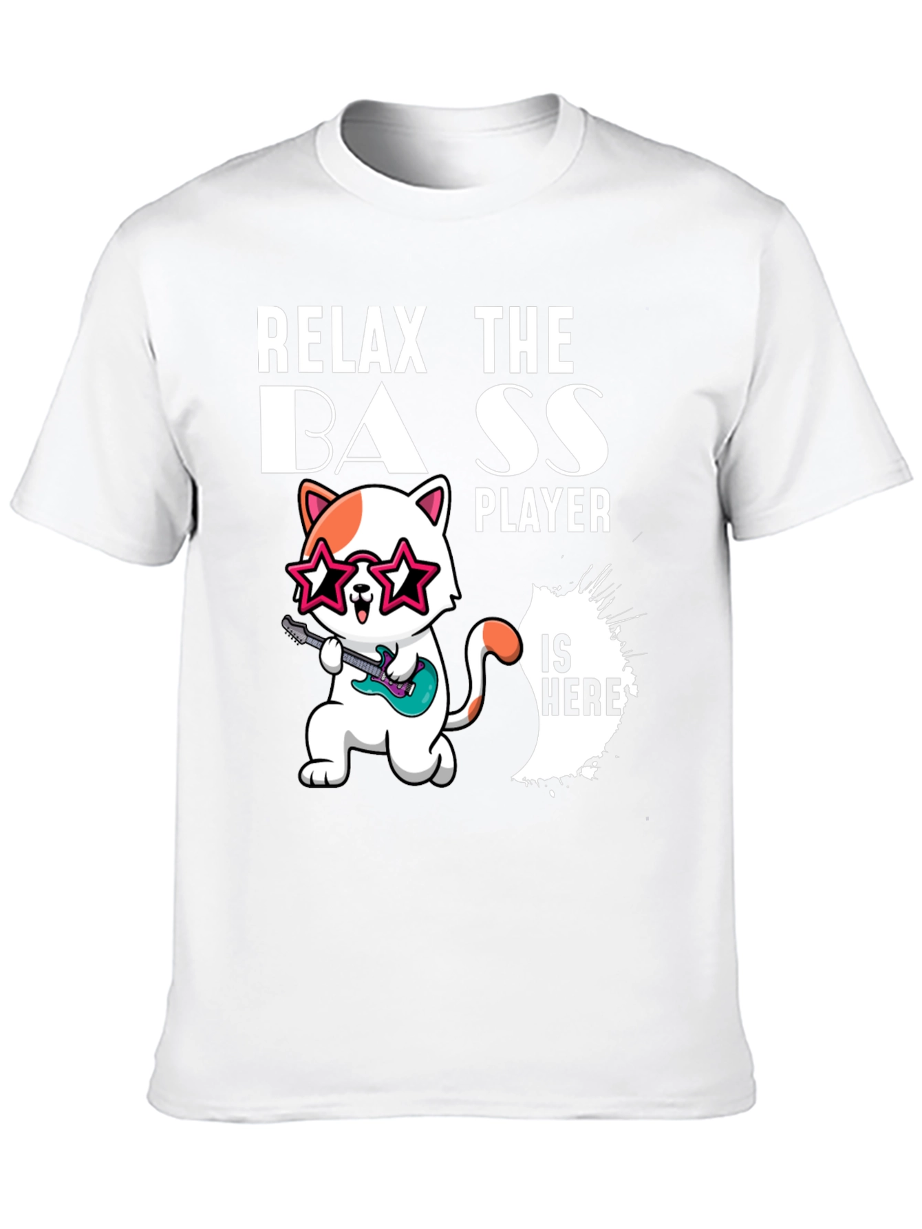 Relax The Bass Player Funny Cat T-Shirt