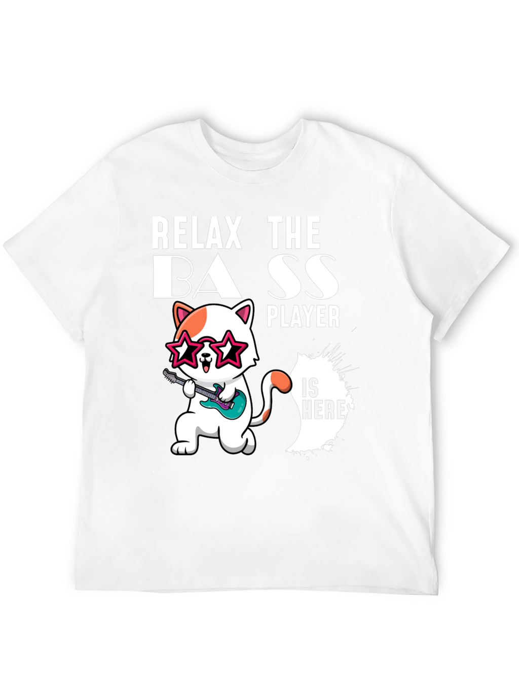 Relax The Bass Player Funny Cat T-Shirt