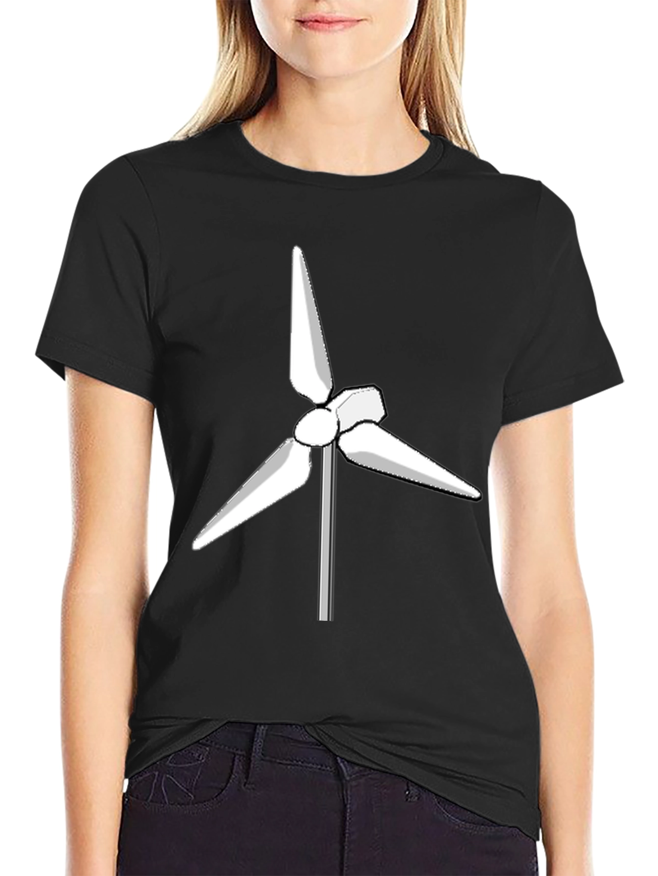 Wind Turbine Graphic Tee - Eco Friendly Design