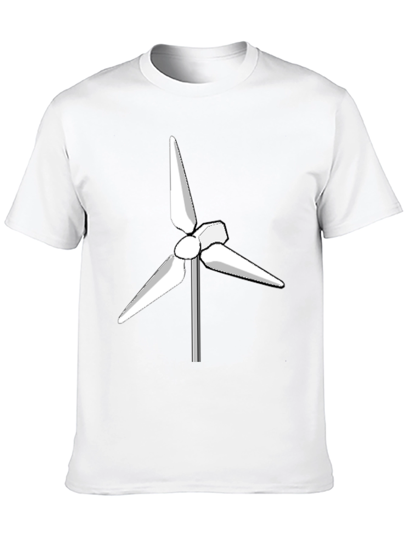 Wind Turbine Graphic Tee - Eco Friendly Design