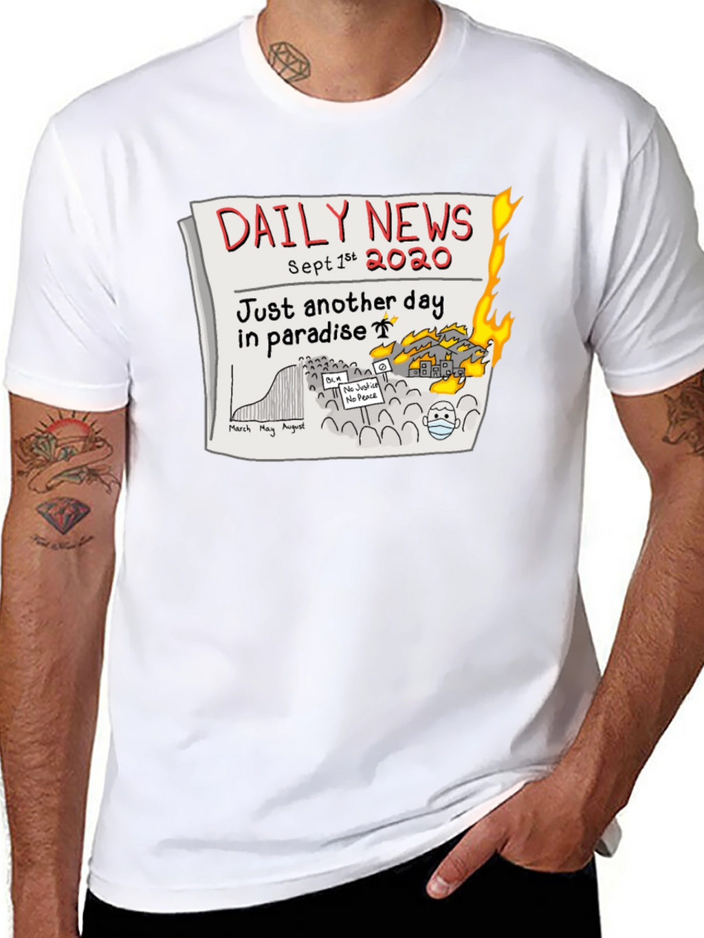 Daily News 2020 T-Shirt - Another Day in Paradise
