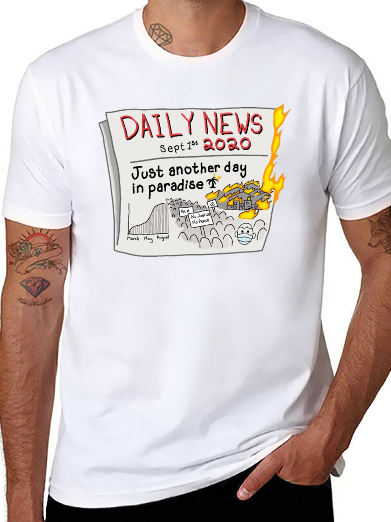 Daily News 2020 T-Shirt - Another Day in Paradise