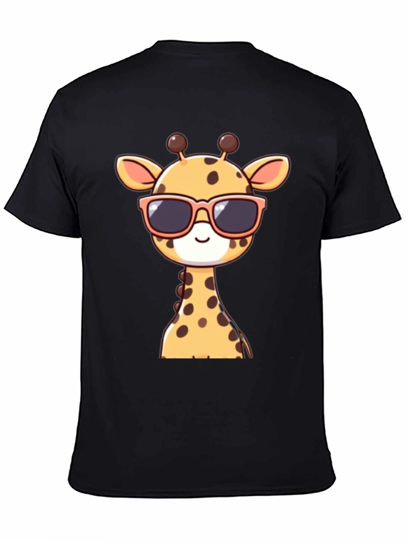 Cool Giraffe Graphic Tee - Stylish Black T-Shirt