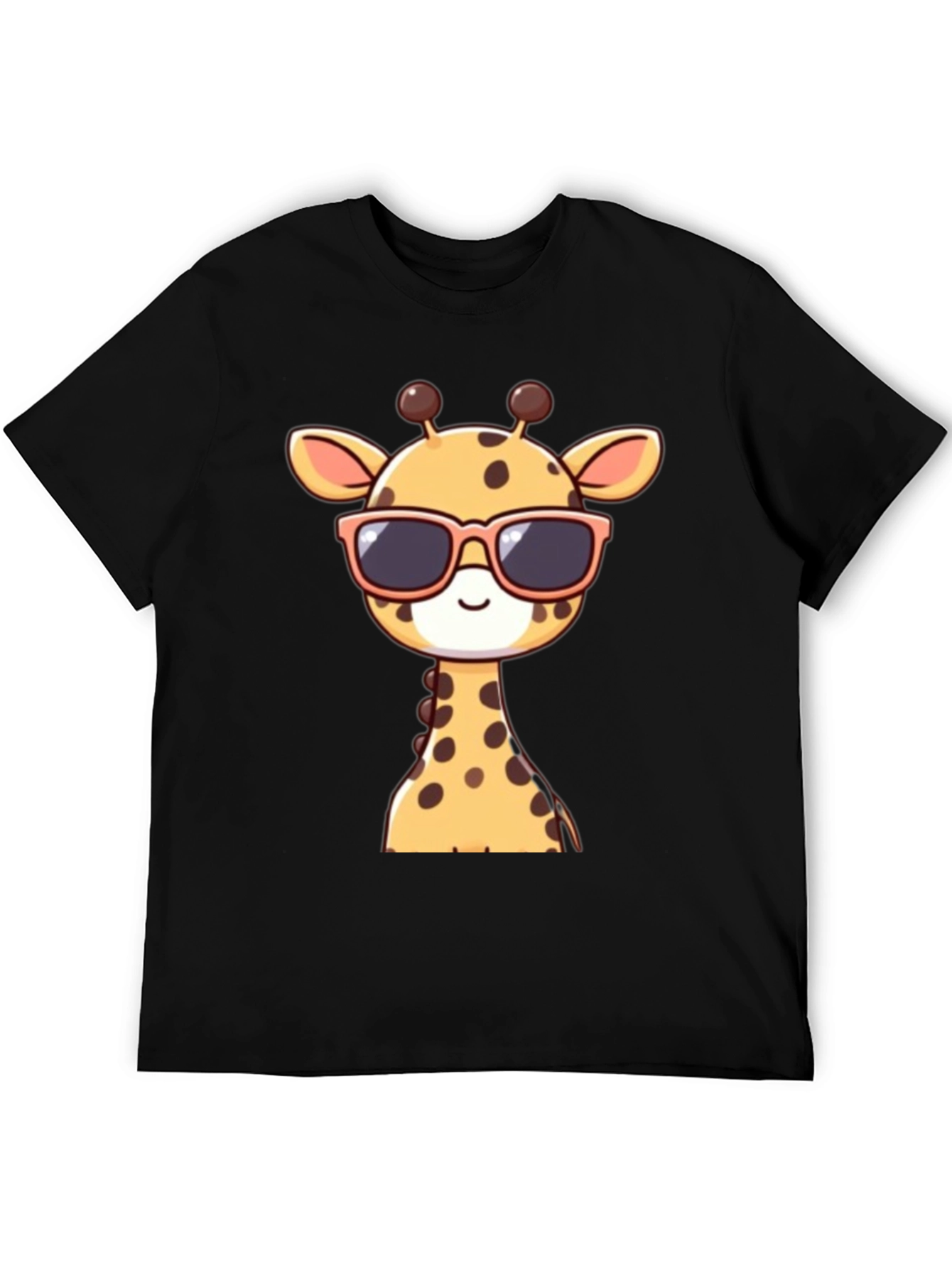 Cool Giraffe Graphic Tee - Stylish Black T-Shirt