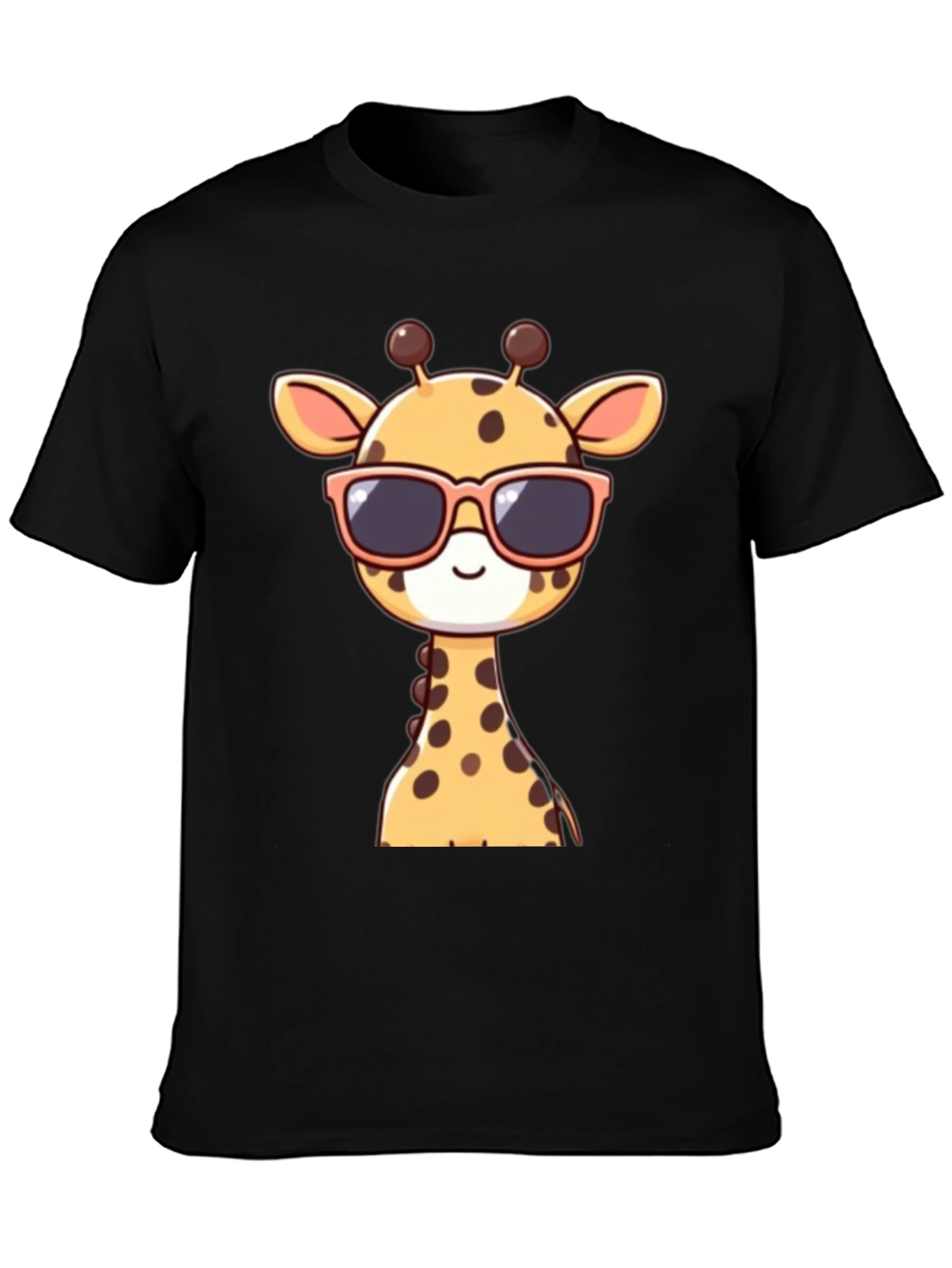 Cool Giraffe Graphic Tee - Stylish Black T-Shirt