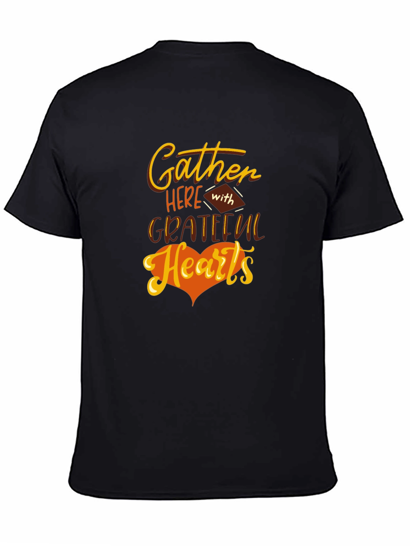 Gather Here With Grateful Hearts Thanksgiving T-Shirt