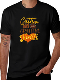 Gather Here With Grateful Hearts Thanksgiving T-Shirt