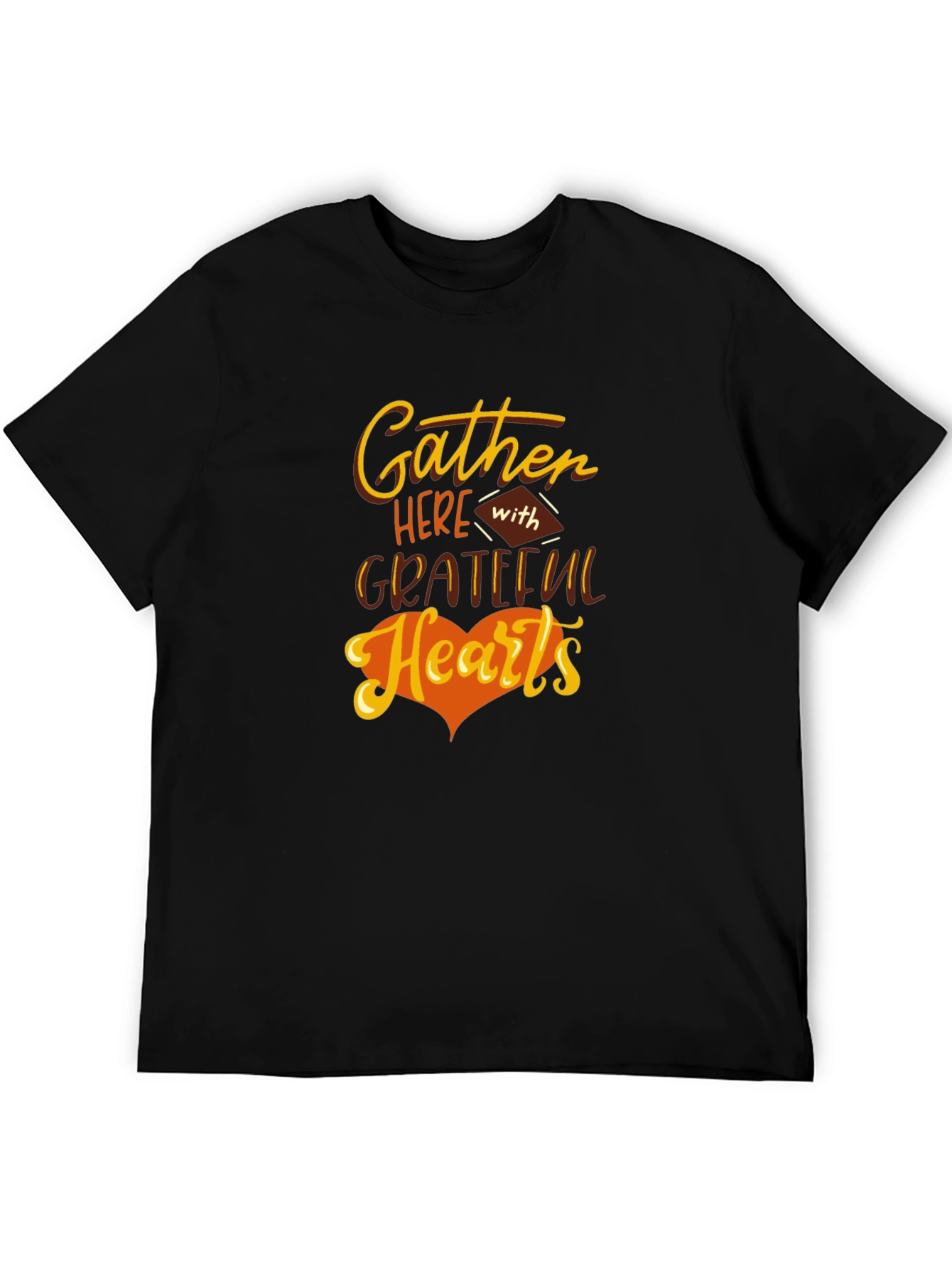 Gather Here With Grateful Hearts Thanksgiving T-Shirt