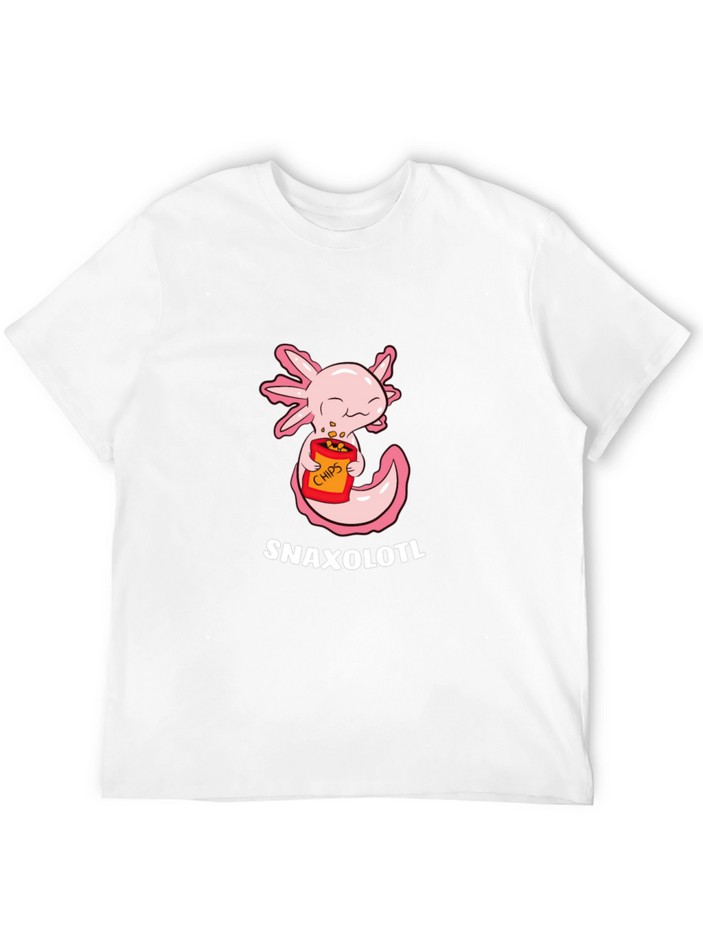 Snaxolotl T-Shirt - Cute Axolotl Eating Chips!