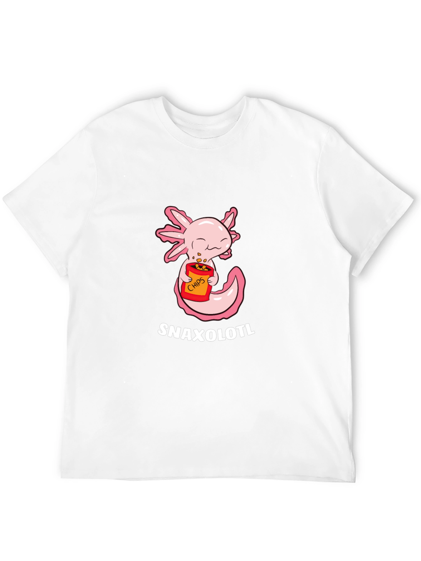 Snaxolotl T-Shirt - Cute Axolotl Eating Chips!
