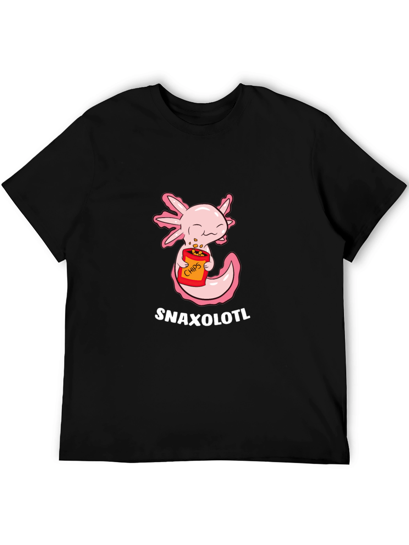 Snaxolotl T-Shirt - Cute Axolotl Eating Chips!