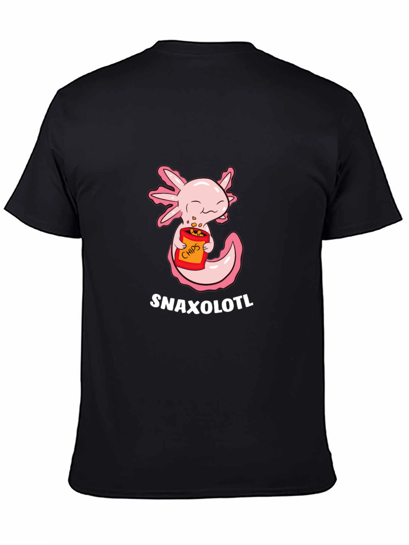 Snaxolotl T-Shirt - Cute Axolotl Eating Chips!